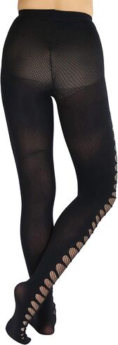 ToBeInStyle Women's Distressed Double Layer Fishnet Tights in Saudi Arabia