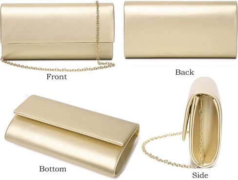 Women's Evening Clutch Bags for Formal Cocktail Prom Wedding Party Patent Leather Dressy Foldover Purse in Saudi Arabia