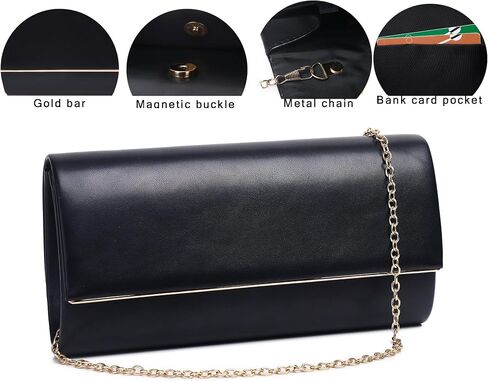 Women's Evening Clutch Bags for Formal Cocktail Prom Wedding Party Patent Leather Dressy Foldover Purse in Saudi Arabia