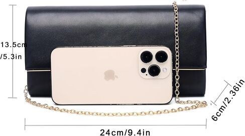 Women's Evening Clutch Bags for Formal Cocktail Prom Wedding Party Patent Leather Dressy Foldover Purse in Saudi Arabia