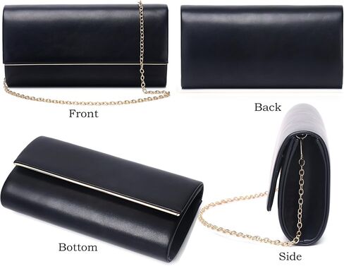 Women's Evening Clutch Bags for Formal Cocktail Prom Wedding Party Patent Leather Dressy Foldover Purse in Saudi Arabia