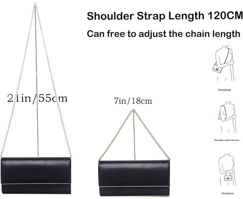 Women's Evening Clutch Bags for Formal Cocktail Prom Wedding Party Patent Leather Dressy Foldover Purse in Saudi Arabia