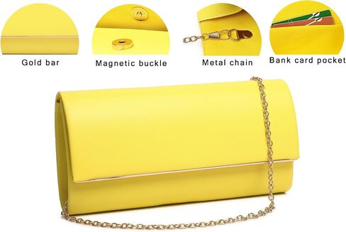 Women's Evening Clutch Bags for Formal Cocktail Prom Wedding Party Patent Leather Dressy Foldover Purse in Saudi Arabia