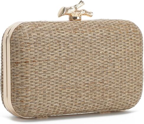 SUKUTU Women Straw Evening Bag Handwoven Clutch Purse Wedding Party Summer Beach Handbag Crossbody Bag in Kuwait