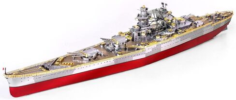 Piececool 3D Puzzles for Adults Metal Watercraft Model Kits, Bismarck Battleship 3D Model DIY Kits for Teenagers Students Stress Relief Toys, Great Birthday Gift -207 Pcs in Saudi Arabia