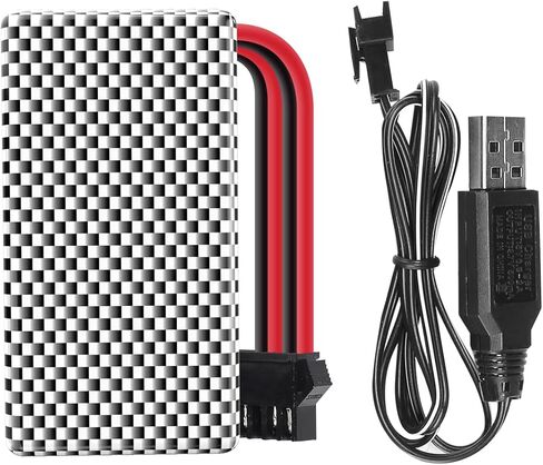 بطارية DEERC أصلية قابلة لإعادة الشحن لقارب التحكم عن بعد عالي السرعة وRC Shark HJ812، 1 7.4 فولت 700 مللي أمبير ليثيوم أيون و1 كابل شحن in Kuwait