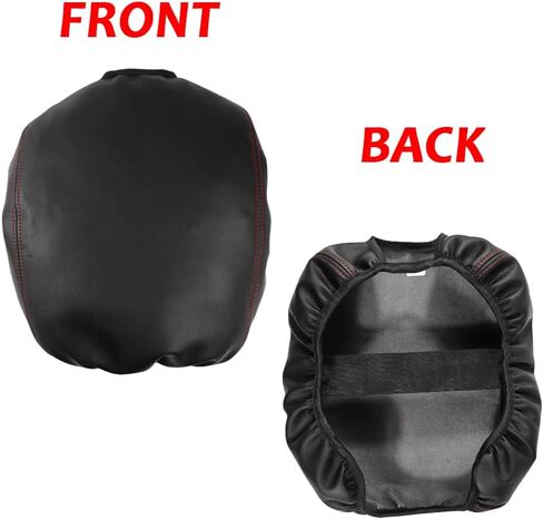 غطاء وحدة التحكم المركزية لسيارة Ford F150 2015-2020 & F250 F350 F450 2017-2022 غطاء مسند ذراع وحدة التحكم لسيارة Ford Expedition 2018-2024 واقي مسند الذراع (أسود مع غرز سوداء، 2015-2020) in Kuwait