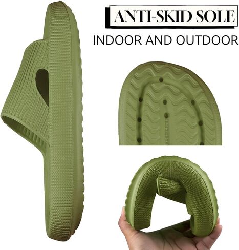 Pillow Slippers for Women and Men,Cloud Slides for Women and Men,Non Slip Thick Sole,Easy to Clean House Slides Shower Sandals,House Slides Shower Shoes for Women Indoor Outdoor, Great Gift in Saudi Arabia