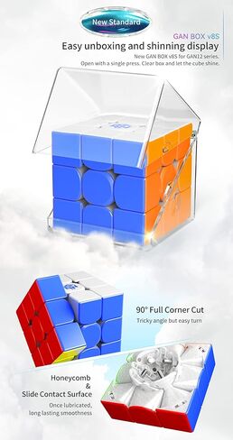 GAN 12 Maglev مطلي بالأشعة فوق البنفسجية، 3x3 مكعب سرعة بدون ملصقات Gans ألعاب ألغاز المكعب السحري 2021 الرائد (داخلي أساسي) 56 مم in Kuwait