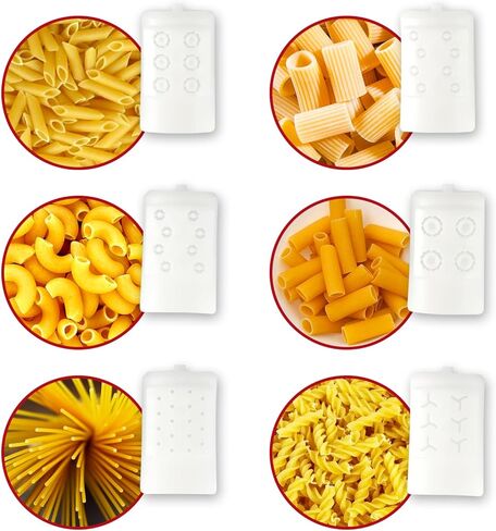 مرفق خلاط كيتشن ايد 6 في 1 مع 6 أشكال مختلفة وفرشاة تنظيف، ملحق متين لصانعة المعكرونة للمساعدة في المطبخ، آلة معكرونة المطبخ، ملحق عصارة خلاط من الفولاذ المقاوم للصدأ in Kuwait