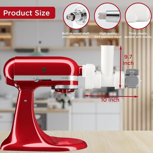 مرفق خلاط كيتشن ايد 6 في 1 مع 6 أشكال مختلفة وفرشاة تنظيف، ملحق متين لصانعة المعكرونة للمساعدة في المطبخ، آلة معكرونة المطبخ، ملحق عصارة خلاط من الفولاذ المقاوم للصدأ in Kuwait