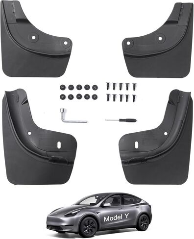 اللوحات الطينية المتوافقة مع واقيات الطين من Tesla Model Y 2020-2024 لملحقات Tesla Model Y (2 قطعة أمامية + 2 قطعة خلفية) in Kuwait