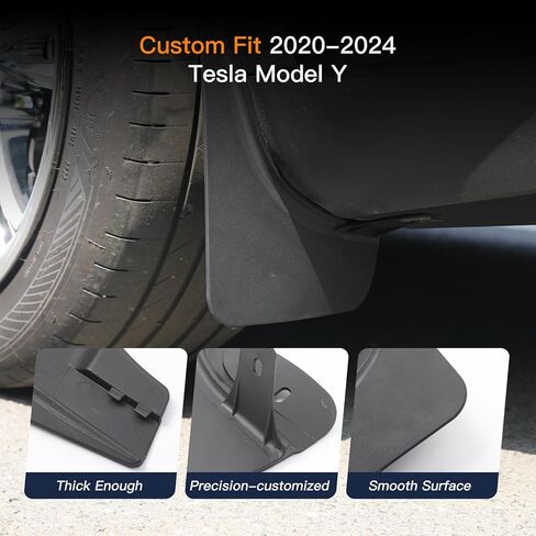 اللوحات الطينية المتوافقة مع واقيات الطين من Tesla Model Y 2020-2024 لملحقات Tesla Model Y (2 قطعة أمامية + 2 قطعة خلفية) in Kuwait
