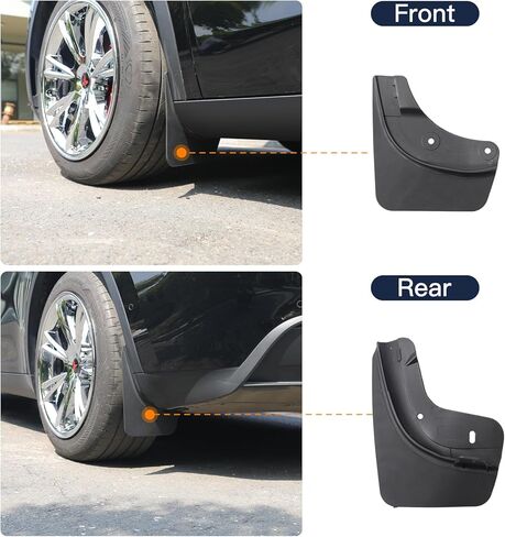 اللوحات الطينية المتوافقة مع واقيات الطين من Tesla Model Y 2020-2024 لملحقات Tesla Model Y (2 قطعة أمامية + 2 قطعة خلفية) in Kuwait