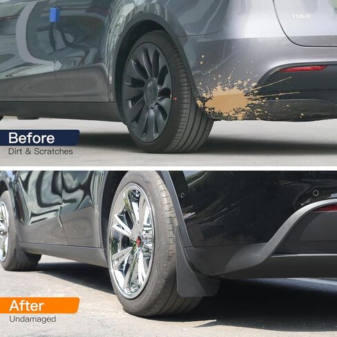 اللوحات الطينية المتوافقة مع واقيات الطين من Tesla Model Y 2020-2024 لملحقات Tesla Model Y (2 قطعة أمامية + 2 قطعة خلفية) in Kuwait