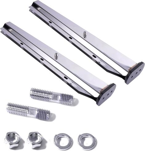 BHTOP شماعة رفرف من الفولاذ المقاوم للصدأ مستقيمة محملة بنابض بطول 76.2 سم لجميع مسافات البراغي in Kuwait