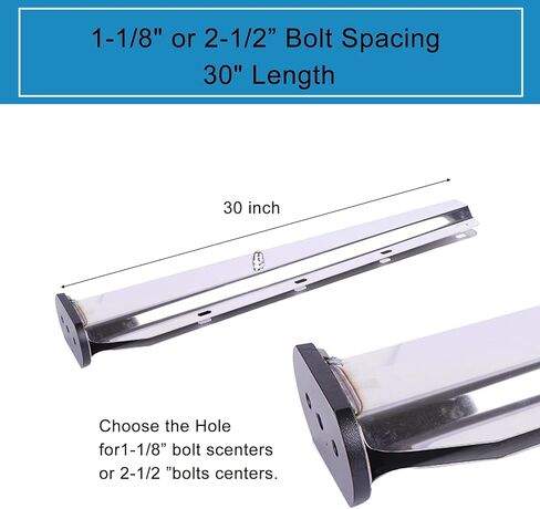 BHTOP شماعة رفرف من الفولاذ المقاوم للصدأ مستقيمة محملة بنابض بطول 76.2 سم لجميع مسافات البراغي in Kuwait