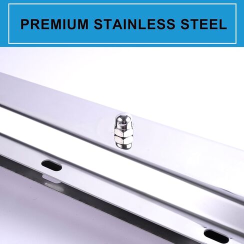 BHTOP شماعة رفرف من الفولاذ المقاوم للصدأ مستقيمة محملة بنابض بطول 76.2 سم لجميع مسافات البراغي in Kuwait