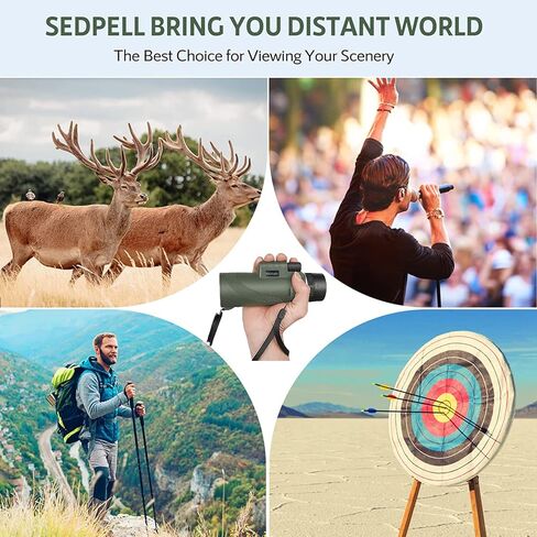 تلسكوب أحادي العين مقاس 40 × 60، منظار أحادي عالي الدقة للبالغين والأطفال، مع محول للهاتف الذكي وحامل ثلاثي القوائم، نطاق تكبير عالي أحادي العين لمشاهدة الطيور على المدى الطويل/الصيد/سيارات السباق/المشي لمسافات طويلة in Kuwait