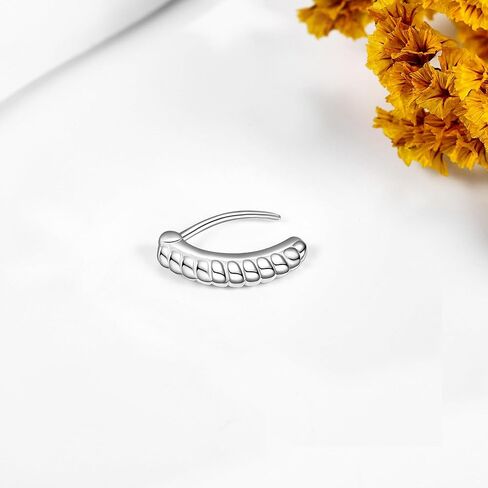 VENACOLY 16 مقياس البطن زر خواتم فضة 16 جرام تويست حبل البطن خواتم السرة ثقب المجوهرات للنساء in Kuwait