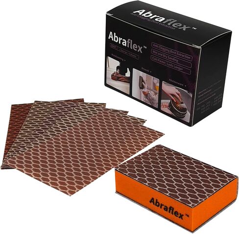 Sanding Sponge Combined with Hook and Loop Interchangeable Emery Cloth Sandpaper 6-Grit Assortment, Sanding Block for Wood Drywall Metal in Saudi Arabia