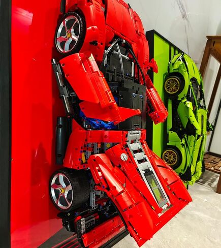 Display Wallboard for Lego Technic Lamborghini Sián FKP 37 42115, Compatible with Lego Lamborghini Cars, Gift Ideas for Lego Car Wall Mount Enthusiasts,17.7 x 29.5 in, Only Display Wallboard in Kuwait