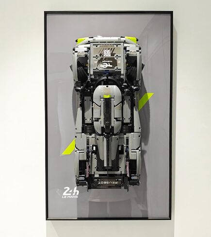 Display Wallboard for Lego Technic Peugeot 9X8 24H Le Mans Hybrid Hypercar 42156 1:10 Scale, Compatible with Lego Technic Cars,Gift Ideas for Lego Car Wall Mount Enthusiasts, Only Wallboard in Kuwait