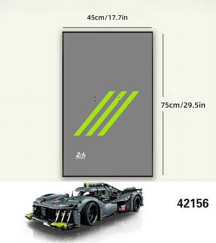 Display Wallboard for Lego Technic Peugeot 9X8 24H Le Mans Hybrid Hypercar 42156 1:10 Scale, Compatible with Lego Technic Cars,Gift Ideas for Lego Car Wall Mount Enthusiasts, Only Wallboard in Kuwait