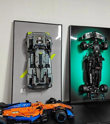 Display Wallboard for Lego Technic Peugeot 9X8 24H Le Mans Hybrid Hypercar 42156 1:10 Scale, Compatible with Lego Technic Cars,Gift Ideas for Lego Car Wall Mount Enthusiasts, Only Wallboard in Kuwait