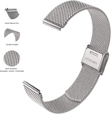 NELUMBO Stainless Steel Watch Band for Mens Women Quick Release Adjustable Watch Straps Thick Heavy Duty Metal Bracelet with Safty Clasp 16mm 18mm 20mm 22mm in Saudi Arabia