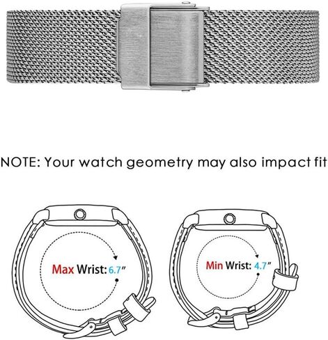 NELUMBO Stainless Steel Watch Band for Mens Women Quick Release Adjustable Watch Straps Thick Heavy Duty Metal Bracelet with Safty Clasp 16mm 18mm 20mm 22mm in Saudi Arabia