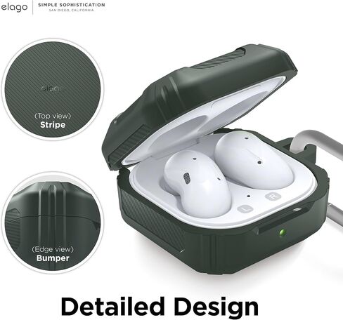 elago Armor Case Compatible with Samsung Galaxy Buds FE Case (2023) / Galaxy Buds 2 Pro Case (2022) / Galaxy Buds 2 Case (2021) / Galaxy Buds Pro Case (2021) / Galaxy Buds Live Case (2020) (Black) in Kuwait