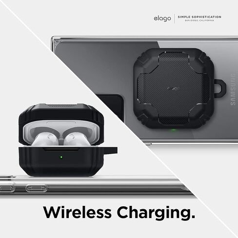 elago Armor Case Compatible with Samsung Galaxy Buds FE Case (2023) / Galaxy Buds 2 Pro Case (2022) / Galaxy Buds 2 Case (2021) / Galaxy Buds Pro Case (2021) / Galaxy Buds Live Case (2020) (Black) in Kuwait