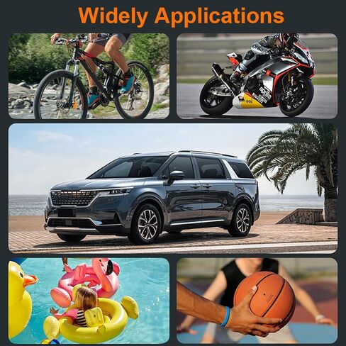 Tire Inflator Portable Air Compressor-150 PSI Electric Tire Inflation -4000 mAh Air Pump for Car-Cordless Tire Pump with Pressure Gauge Emergency Light for Motor, Bike, Ball(Black) in Saudi Arabia
