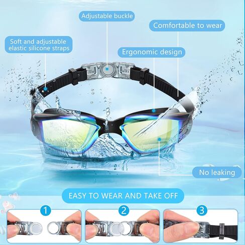 20 Pack Swimming Goggles for Adults Youth Pool Water Sport Swim Glasses Goggles Anti Fog UV Protection No Leaking Wide View for Men Women with 20 Set Ear Plugs and Nose Clips, Multicolor in Saudi Arabia
