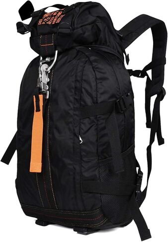 Tactical Backpack Flight Parachute Pack Large Lightweight Travel Backpack with Molle for Outdoor (Black) in Saudi Arabia