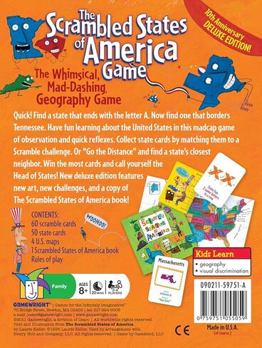 Gamewright لعبة الولايات الأمريكية المخفوقة in Kuwait