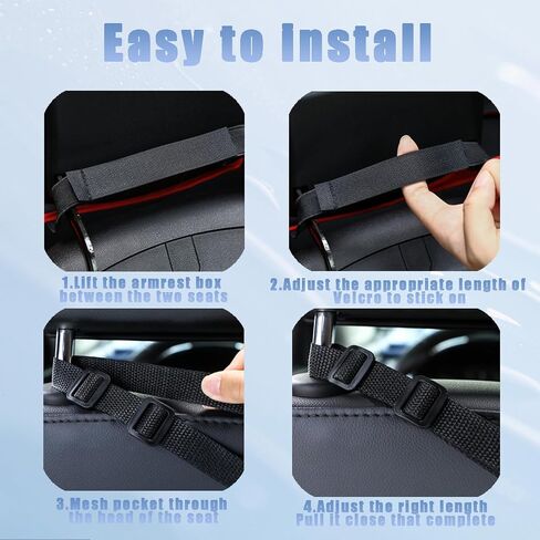 Car Net Pocket Handbag Holder, Car Storage Organizer Between Front Seats, Automotive organizers & storage, Car suv storage organizer, backseat pet/kids barrier (Black) in Saudi Arabia