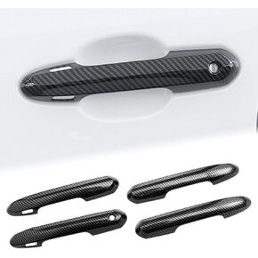 Carbon Fiber Door Handle Cover Compatible for Toyota RAV4 2025 2024 2023 2022 2021 2020 2019 Accessories, for Highlander Crown Accessories Exterior Door Handle Protector Cap in Kuwait