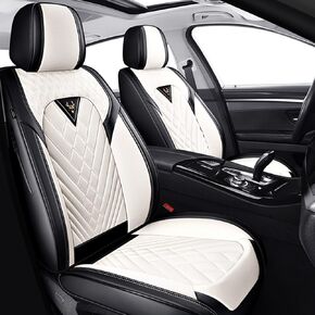 Fit for Jeep Wagoneer Seat Covers 2022-2026, Nappa Leather, 360° Full Protection, Thick Padding & Memory Foam, Waterproof & Stain-Resistant Car Seat Cover (Standard 5 Seats,Cream White) in Saudi Arabia