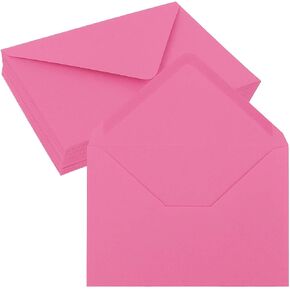 A7 Hot Pink Envelopes - 50 Pack V-flap Water Gummed 5x7 Envelopes Gift Card for Wedding Baby Shower Birthday, Invitation Envelope Set, 7.25x5.25 Inch(Hot Pink) in Kuwait