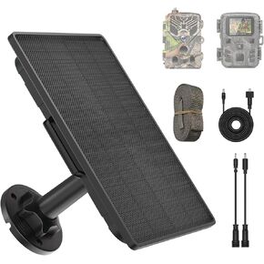 Trail Camera Solar Panel - 6000mAh Built-in Battery, Waterproof Solar Charger Kit with Multiple DC Connectors, Compatible with Tactacam Reveal Cameras in Saudi Arabia