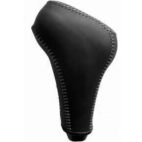Custom Stitched Black Genuine Leather Gear Shift Knob Cover for Toyota 4Runner TRD Pro 2015-2024, Tundra 2015-2021, Sequoia TRD Pro 2018-2022 Interior Accessories in Saudi Arabia