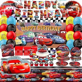 123 PCS Birthday Decorations Set with Banner, Balloons, Tablecloth, Paper Tableware, Hanging Swirl,Backdrop for Adult Celebration Theme Supplies in Saudi Arabia