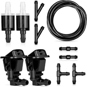 68164356 Windshield Washer Nozzles Kit - Compatible with Jeep Wrangler JK 2013-2017, JL 2018-2024, Gladiator 2019-2021 Windshield Sprayer Nozzles Kit - Replace 68164356AB in Saudi Arabia
