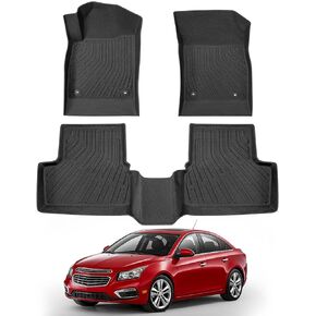 سجادات أرضية مناسبة لجميع الأحوال الجوية لسيارة Chevy Cruze 2011 2012 2013 2014 2015، بطانات TPE مقاومة للماء غير قابلة للانزلاق تناسب الصف الأمامي والخلفي، ملحقات السيارة شديدة التحمل in Kuwait