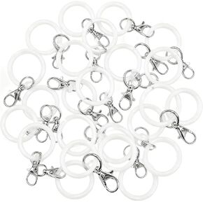 30 piece Set of Silicone Anti Loss Ring with Lobster Buckle, Stretchable Identification Ring for Umbrella Handle, Freely Matching Hanging Accessories to Prevent Confusion in Saudi Arabia