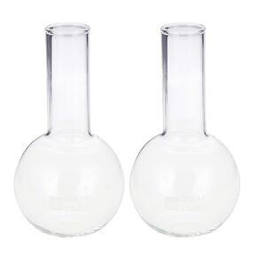 PATIKIL 250ml, 500ml Boiling Flask, 2Pack 3.3 Borosilicate Glass Single Neck Flat Bottom Flask with 24/40 Standard Taper Outer Joint for Laboratory, Clear in Saudi Arabia
