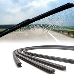 Silicone Windshield Wiper Blades Refills 26'' 4 pcs,Black 4pcs in Saudi Arabia