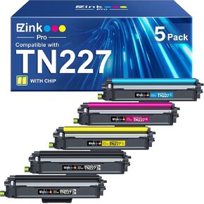 استبدال خرطوشة الحبر المتوافقة مع E-Z Ink Pro لخرطوشة الحبر Brother TN227 Toner TN223 TN227 عالية الإنتاجية لخرطوشة الحبر Brother MFC-L3770CDW HL-L3270CDW HL-L3290CDW MFC-L3710CW (5 عبوات) in Kuwait